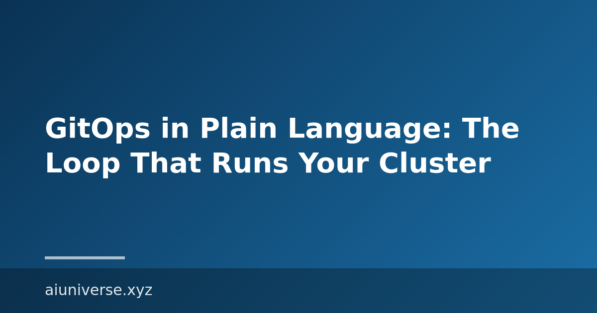 GitOps in Plain Language: The Loop That Runs Your Cluster